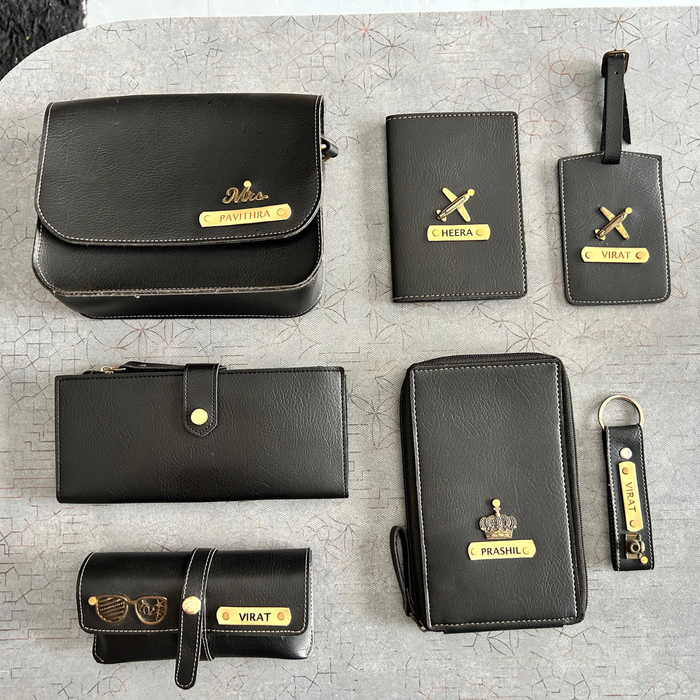 Personalised All About Her Gift Box | Premium Women Gift Set with Sling Bag, Wallet, Passport Cover & Accessories