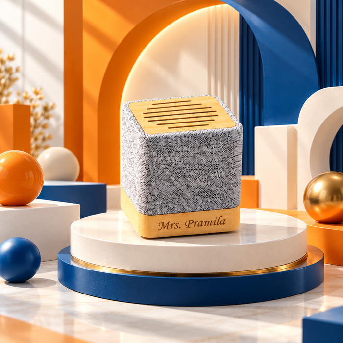 Bamboo Style Bluetooth Speaker | Portable Wooden Finish Wireless Speaker for Music & Home Décor