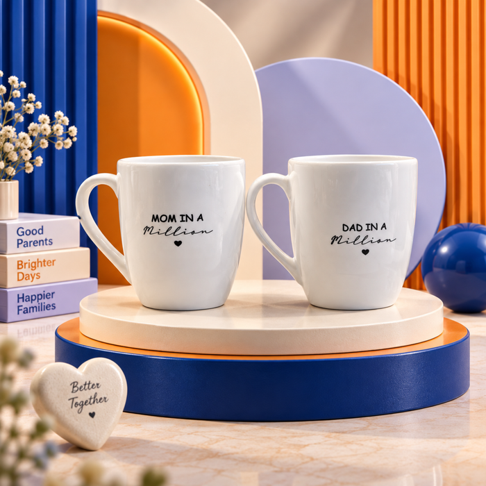 Personalised Bistro Mug 300ml | Premium Ceramic Coffee Cup for Mom Dad Gift | Custom Printed Mug for Home Office & Special Occasions