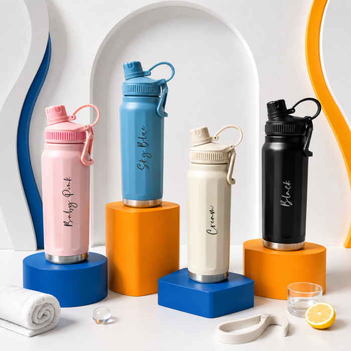Inox Flask | 750ml Hot & Cold Stainless Steel Water Bottle with Handle & Leak-Resistant Lid