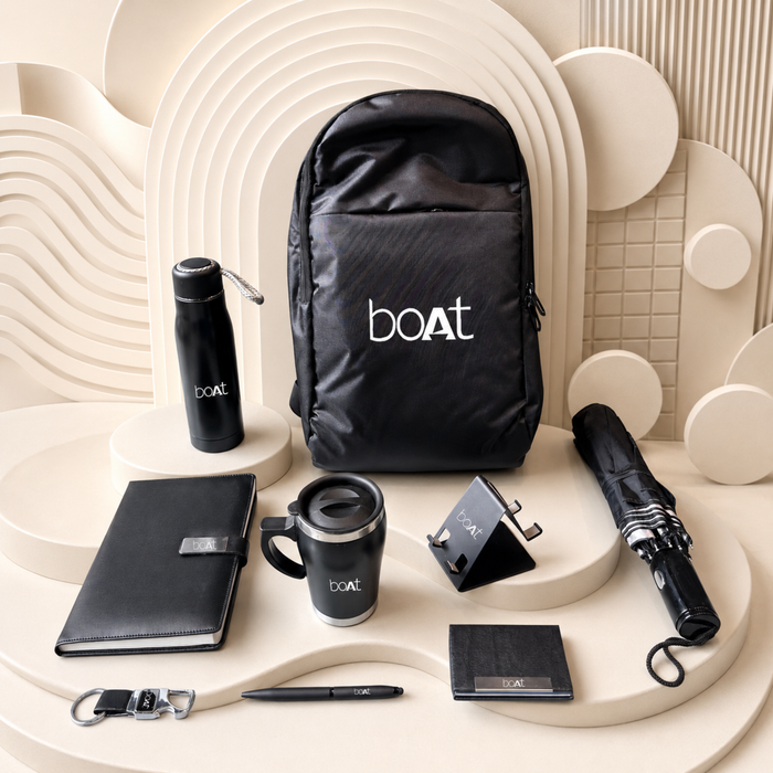 Welcome Kit 1.0 | 8 in 1 Corporate Employee Joining Gift Set | Backpack Bottle Diary Travel Mug Umbrella Pen Keychain & Card Holder