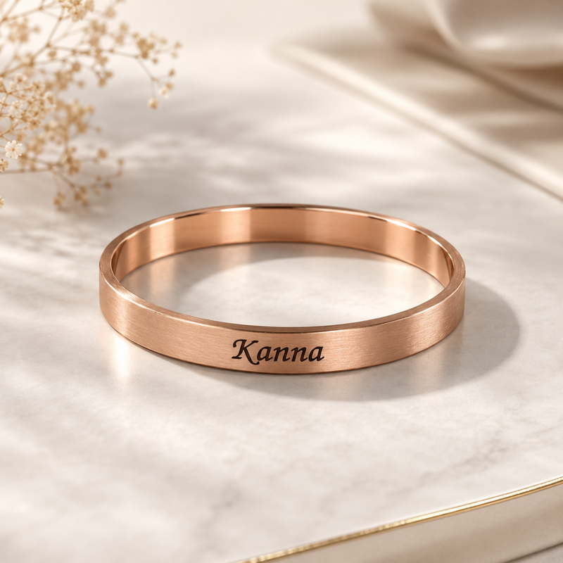 Personalized Kada & Bracelet Collection | Half Kada, Full Kada & Stylish Bracelet with Custom Name Engraving