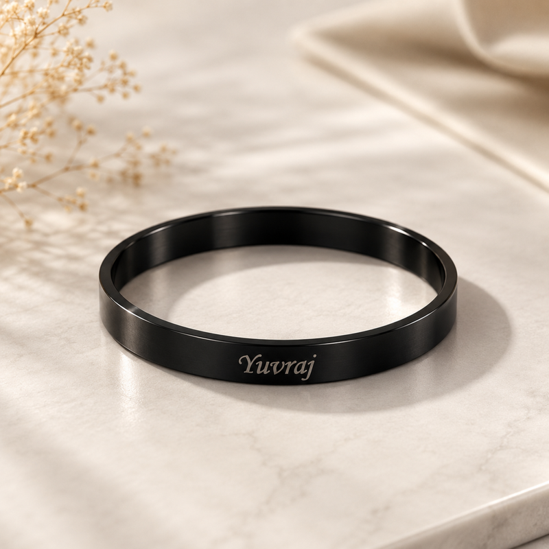 Personalized Kada & Bracelet Collection | Half Kada, Full Kada & Stylish Bracelet with Custom Name Engraving