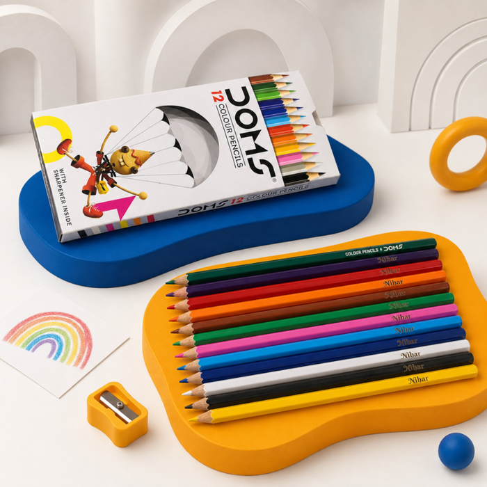 Personalized Colour Pencils Set | 12 Shades with Custom Name