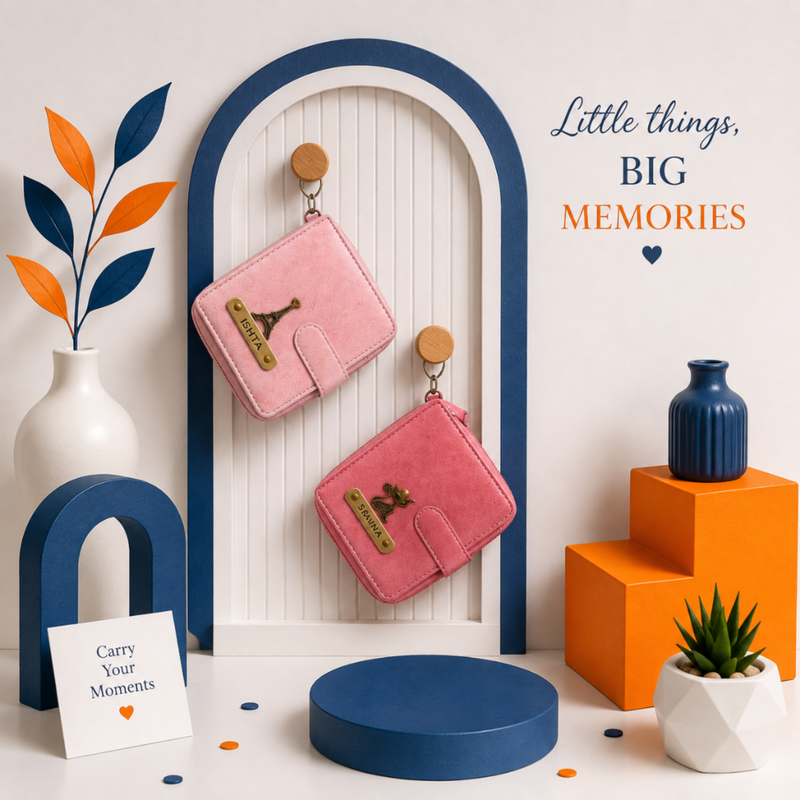 Personalized Mini Ladies Wallet | Small Compact Women’s Wallet with Name Tag & Multiple Colour Options