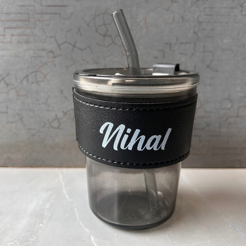 Personalised Glass Tumbler | 250ml Stylish Coffee Cup