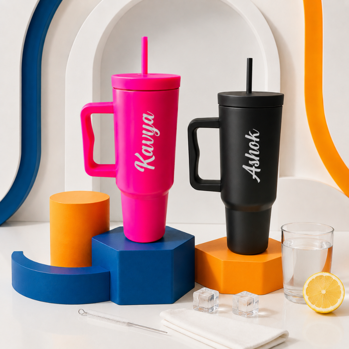 Hydra Tumbler | 1200ml Large Capacity Stainless Steel Water Bottle with Straw & Handle for Everyday Use