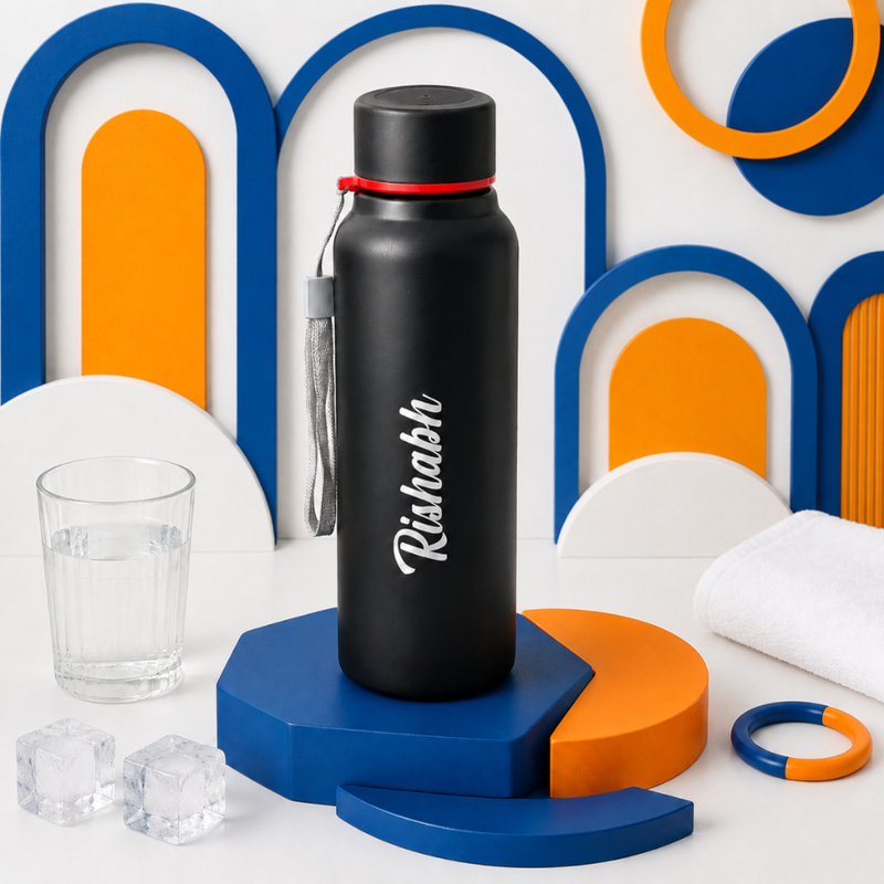 Personalised Boro Trek Bottle 750 ml | Stainless Steel Water Bottle with Custom Name | Leakproof Travel Bottle