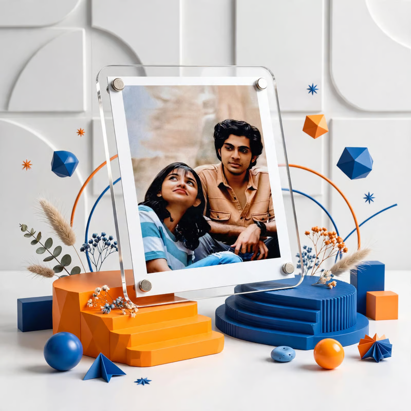Polaroid Magnets | Personalized Photo Fridge Magnets | Polaroid Style Picture Magnet for Home Décor & Memory Display | Custom Gift for Couples Family & Friends