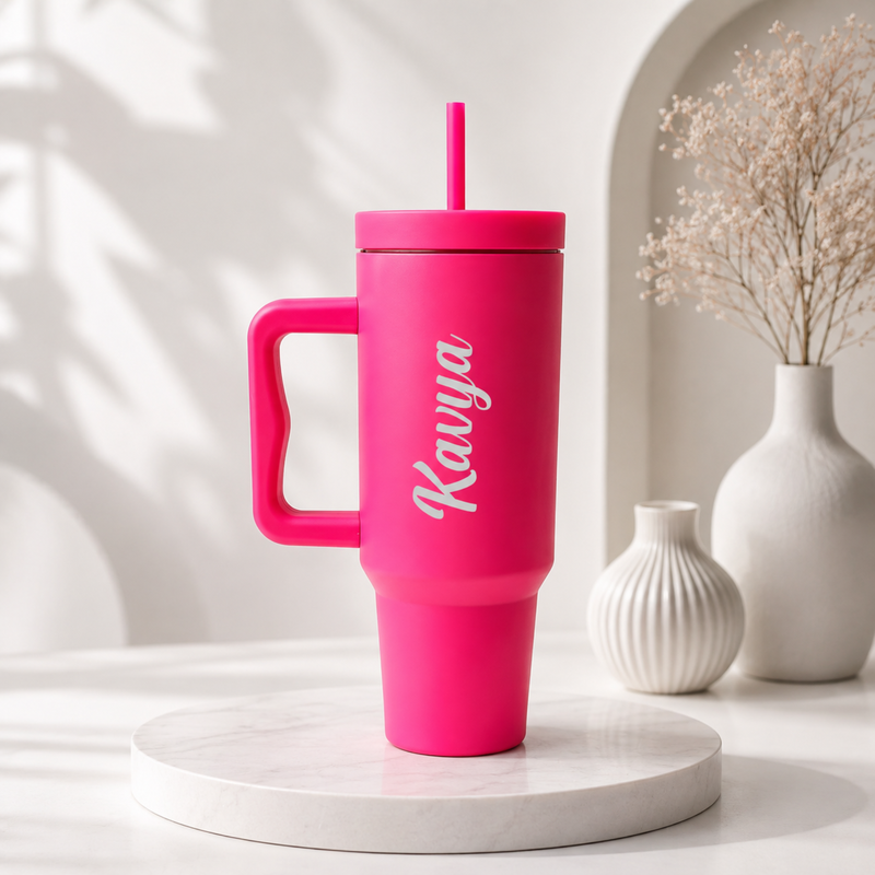 Hydra Tumbler | 1200ml Large Capacity Stainless Steel Water Bottle with Straw & Handle for Everyday Use