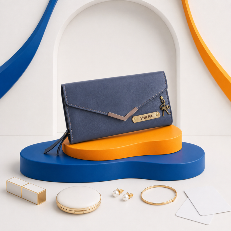 NEXON 1.0 Customizable Ladies Wallet | Personalized 3 Flap Women’s Wallet with Multiple Card, Cash & ID Compartments
