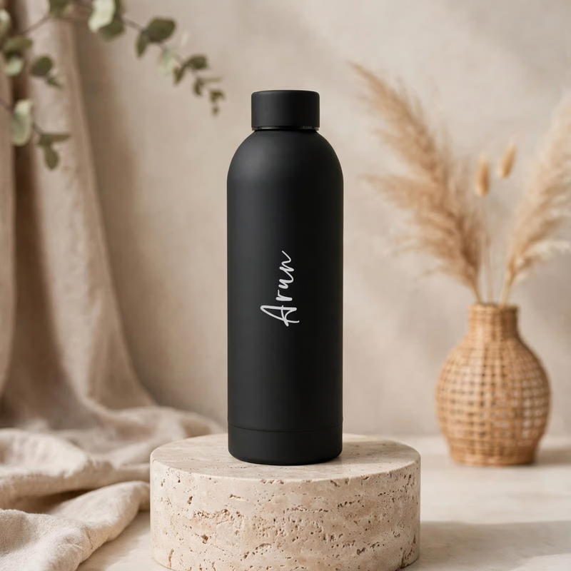 Personalized Solid Flask 500ml | Premium Hot & Cold Water Bottle | Custom Name Stainless Steel Insulated Flask for Office, Travel, Gym & Daily Use