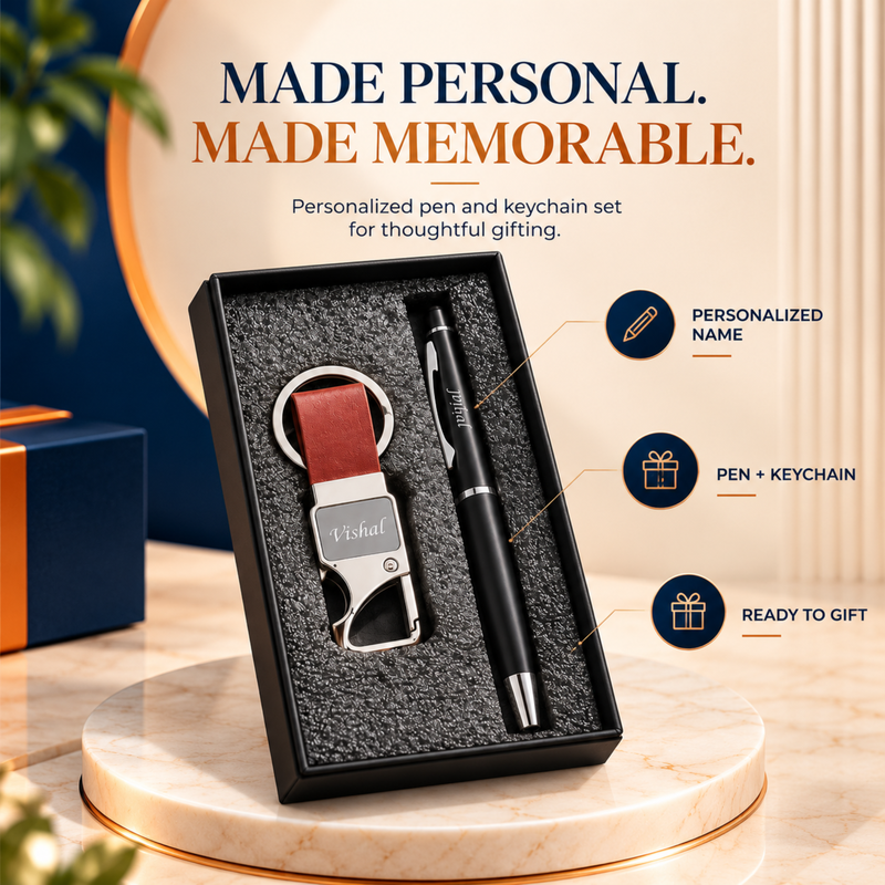 Stylus Pen & Bottle Opener Keychain Set | Personalized Stylus Pen with Multipurpose Keychain | 2-Piece Gift Set for Men & Women