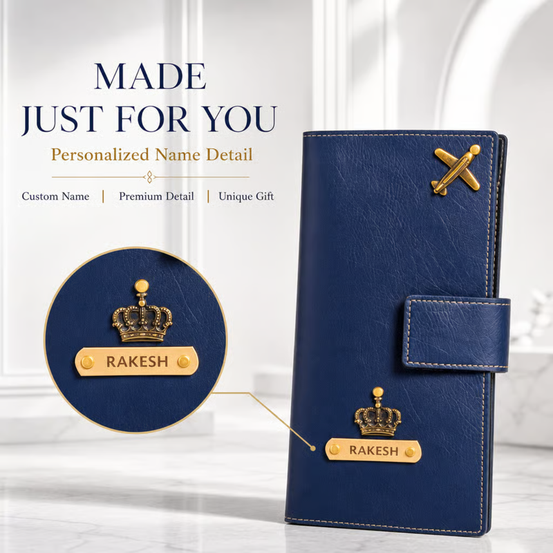 NEXON Customizable Travel Wallet | Personalized Passport & Travel Organizer Wallet for Cards, Cash, IDs & Travel Essentials
