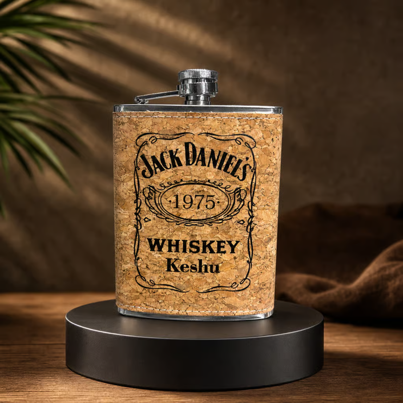 Personalized Stainless Steel Hip Flask 200ml | Custom Engraved Pocket Flask for Men | Elegant Whiskey Flask Gift | Travel Drinkware for Parties Weddings Birthdays