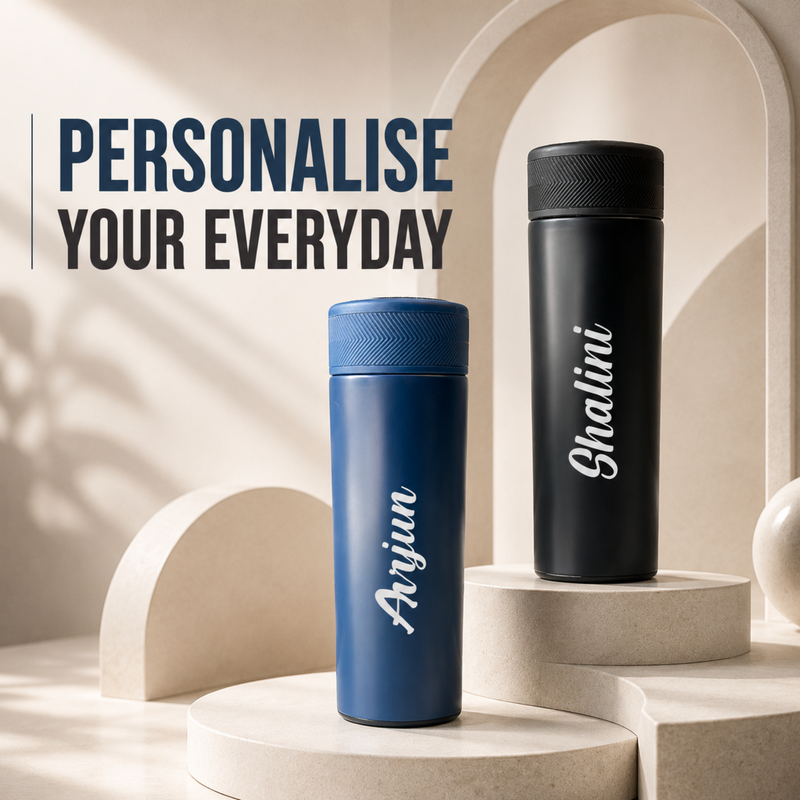 Grippo LED Flask | 500ml Personalized Hot & Cold Water Bottle with Temperature Display