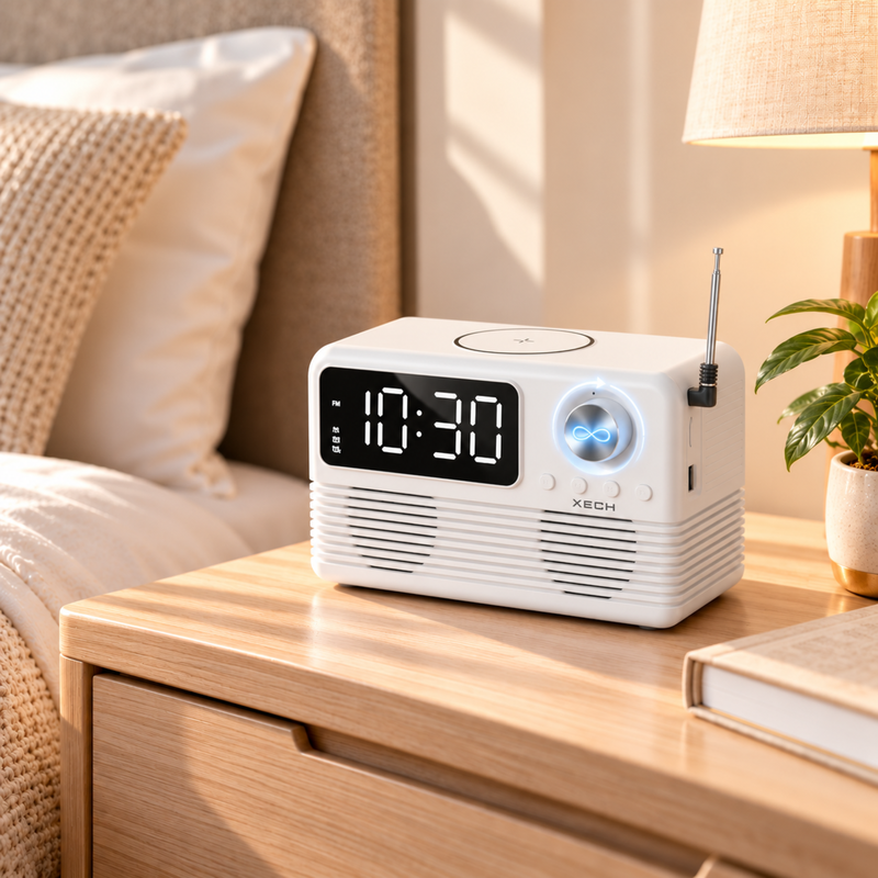 Eon Max Retro Speaker with Wireless Charger | Vintage Style Bluetooth Speaker for Desk & Home