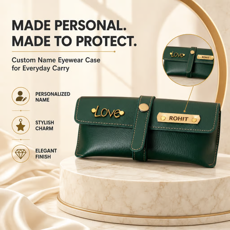 NEXON Customizable Eye Wear Case | Personalized Sunglasses Holder & Protective Glasses Pouch for Everyday Carry