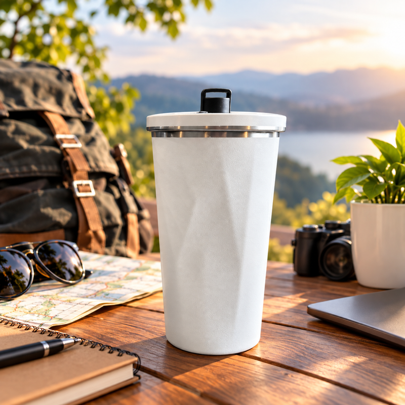 Personalised Umbrella Travel Mug | 500ml Tumbler with Straw