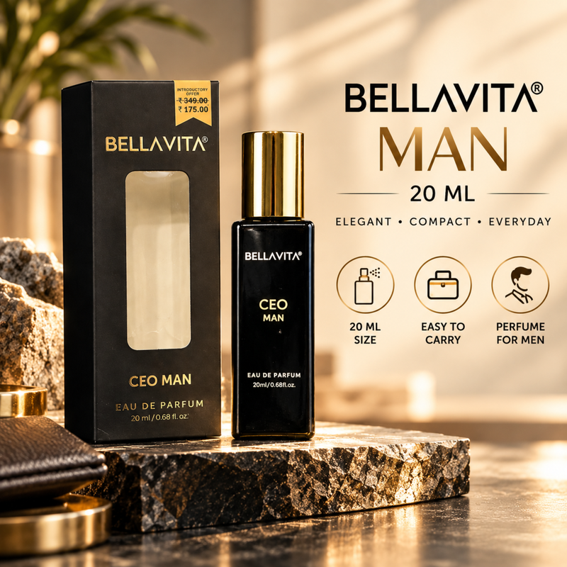 Personalised Bella Vita CEO Man Perfume 20 ml | Custom Name Perfume Gift for Men