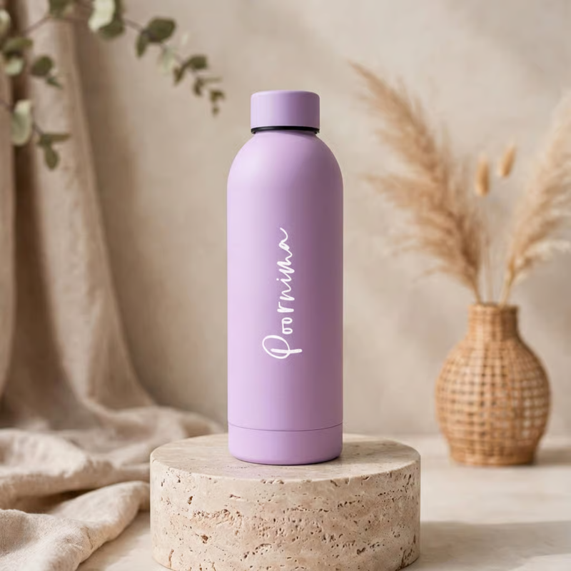 Personalized Solid Flask 500ml | Premium Hot & Cold Water Bottle | Custom Name Stainless Steel Insulated Flask for Office, Travel, Gym & Daily Use