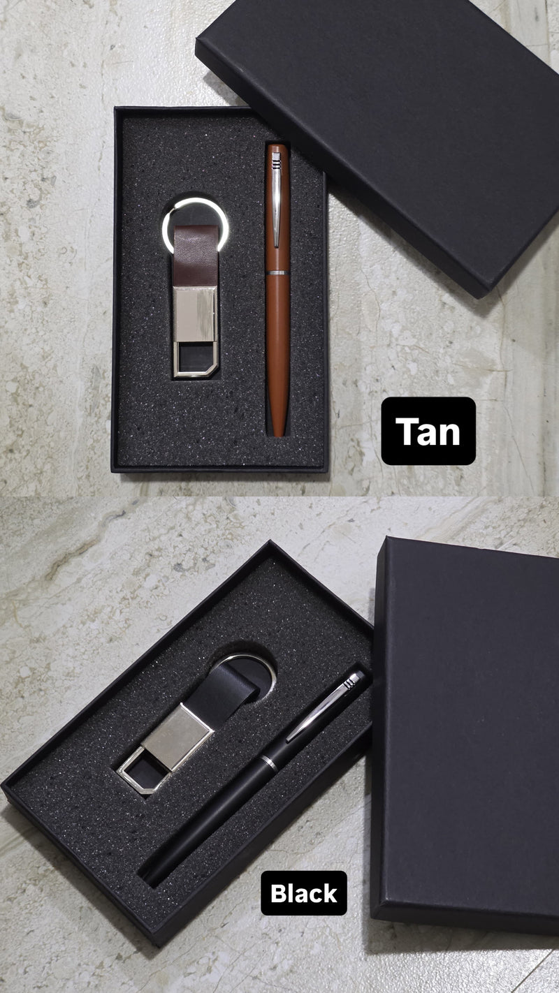 Personalised Wizcraft Pen & Keychain Set | Stylish Pen with Matching Keychain | 2-Piece Gift Set for Men & Women