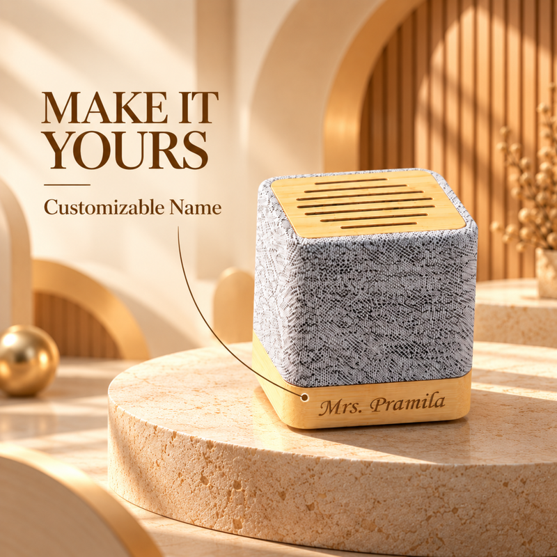 Bamboo Style Bluetooth Speaker | Portable Wooden Finish Wireless Speaker for Music & Home Décor