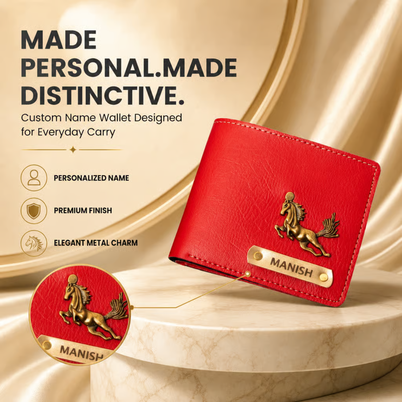 NEXON Customizable Men’s Wallet | Personalized Name Wallet with Multiple Card, Cash & ID Compartments