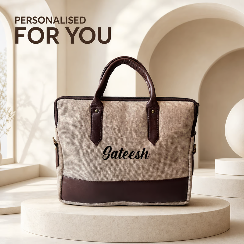 Personalized Laptop Bag | Stylish Office & Travel Laptop Organizer Bag with Custom Name