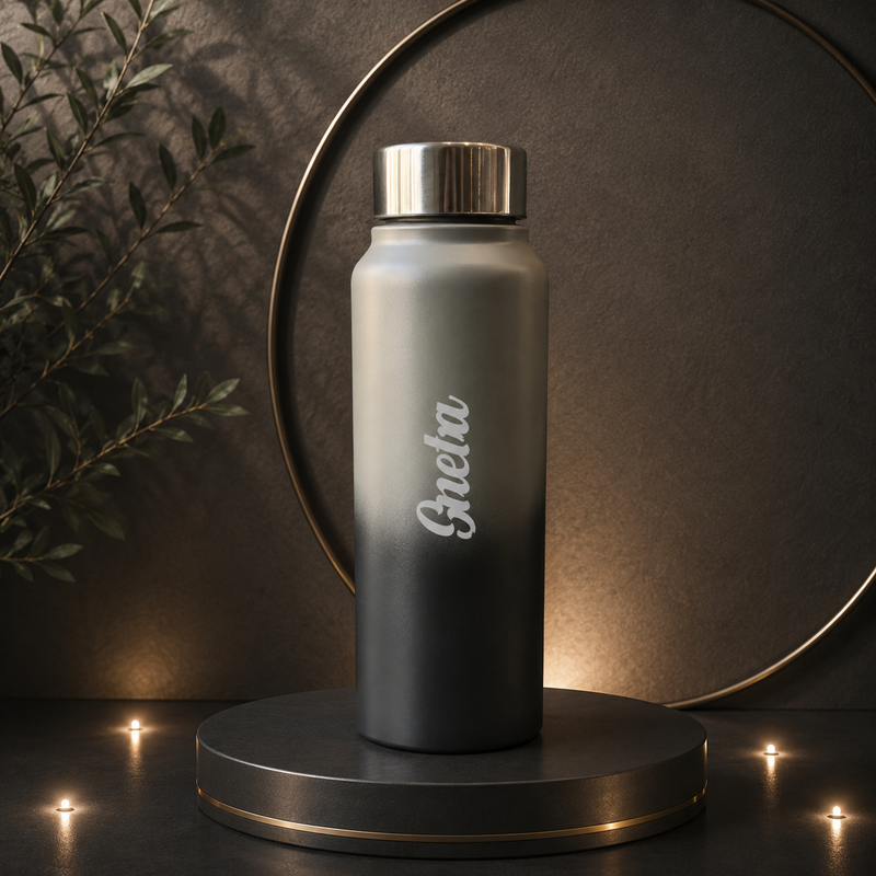 Dual Tone Personalized Water Bottle | 750ml Stylish Steel Bottle for Everyday Use