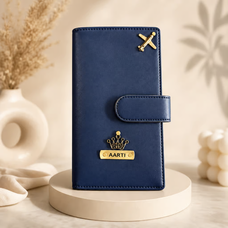 Family Passport Cover | Premium Travel Organizer Wallet for 4 Passports | Holds Cash Boarding Pass Cards & Travel Essentials | Personalized Passport Holder for Family Trips