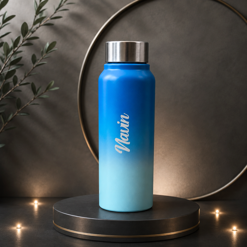 Dual Tone Personalized Water Bottle | 750ml Stylish Steel Bottle for Everyday Use