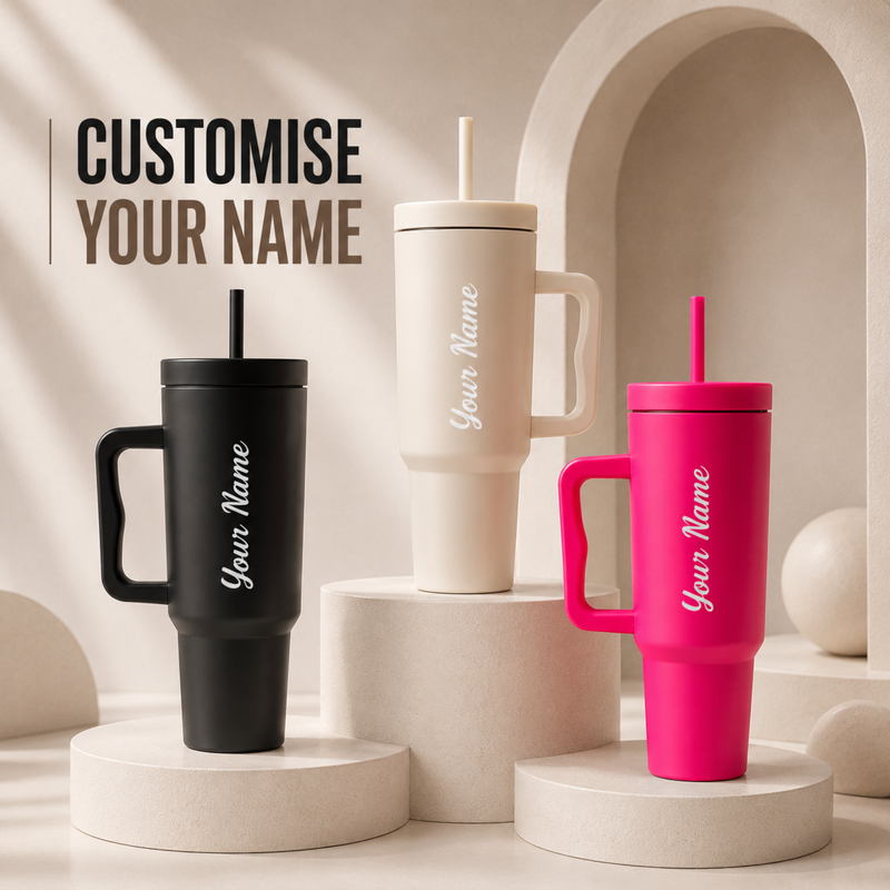 Hydra Tumbler | 1200ml Large Capacity Stainless Steel Water Bottle with Straw & Handle for Everyday Use