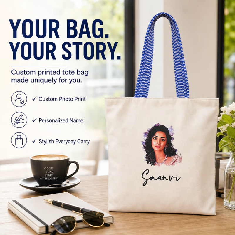 Personalized Tote Bag | Custom Printed Canvas Carry Bag | Stylish Reusable Shopping Bag for Gifts, Events & Everyday Use