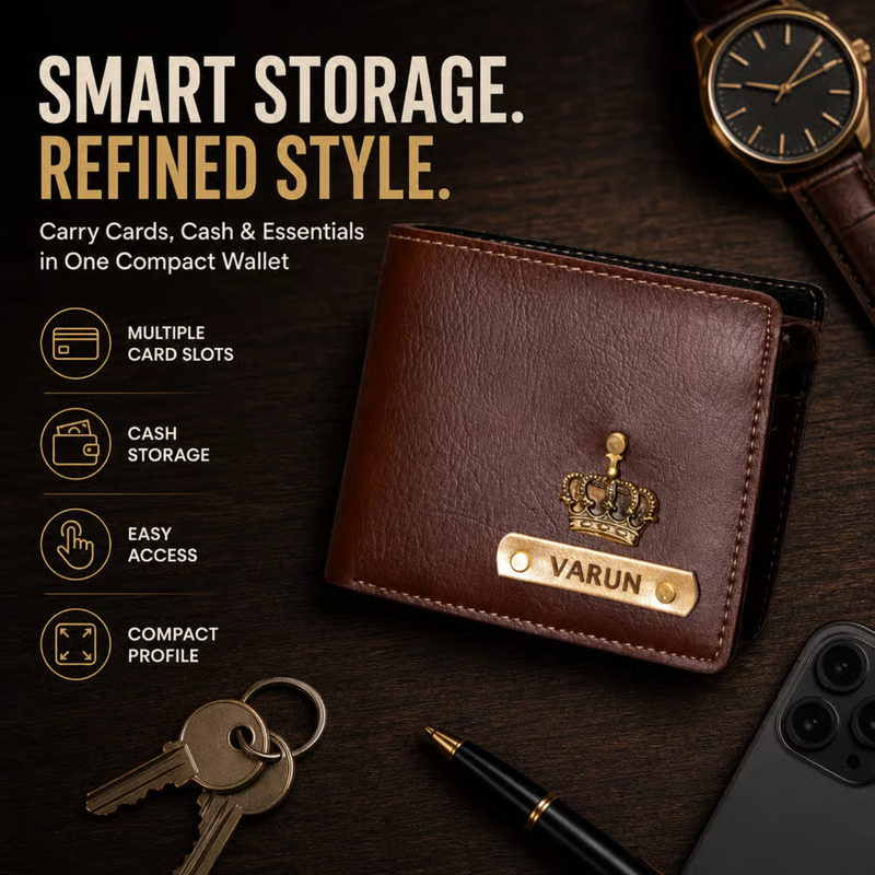 NEXON Customizable Men’s Wallet | Personalized Name Wallet with Multiple Card, Cash & ID Compartments