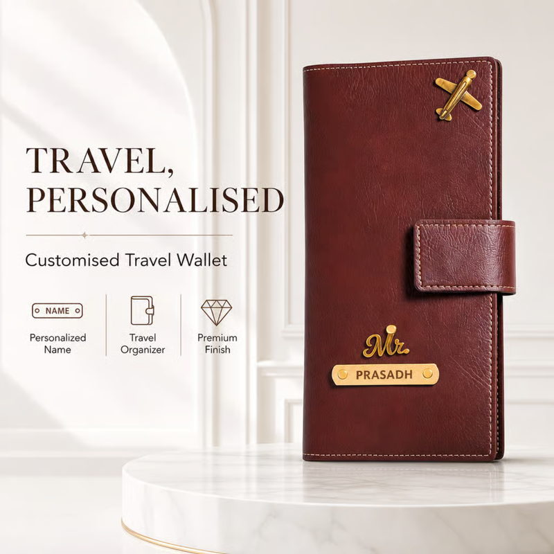 NEXON Customizable Travel Wallet | Personalized Passport & Travel Organizer Wallet for Cards, Cash, IDs & Travel Essentials