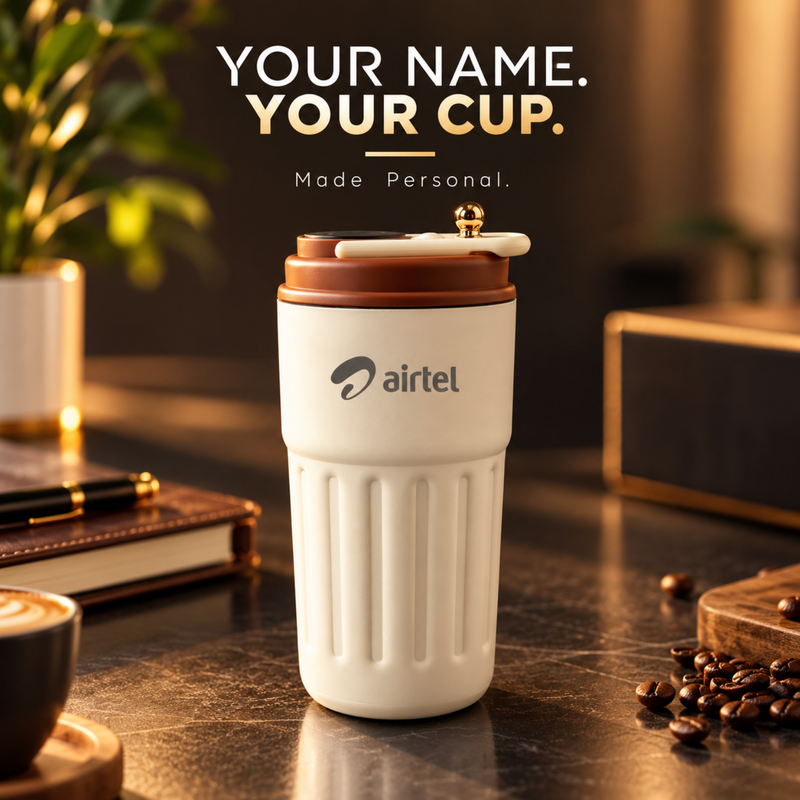 Personalised Nexon LED Travel Mug | 400ml Temperature Display Cup