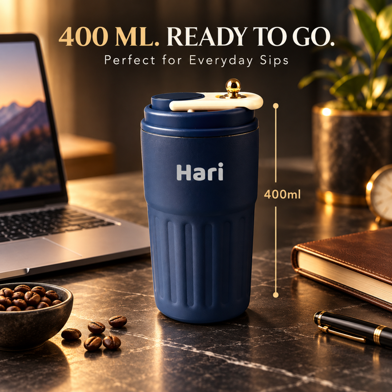 Personalised Nexon LED Travel Mug | 400ml Temperature Display Cup