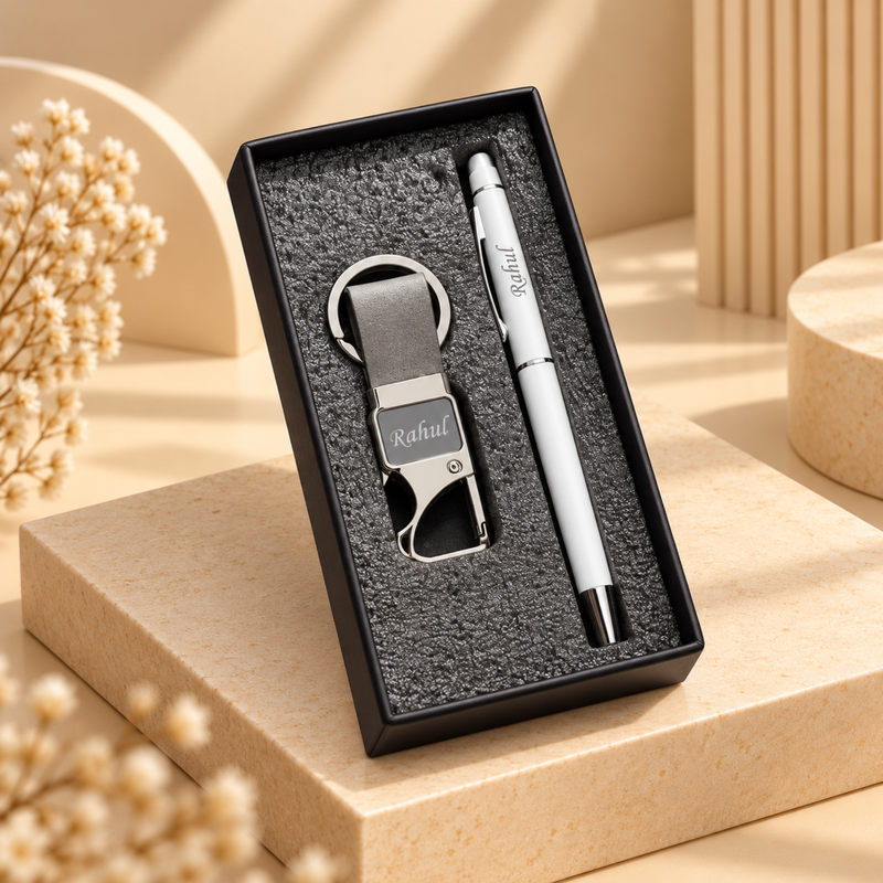 Stylus Pen & Bottle Opener Keychain Set | Personalized Stylus Pen with Multipurpose Keychain | 2-Piece Gift Set for Men & Women