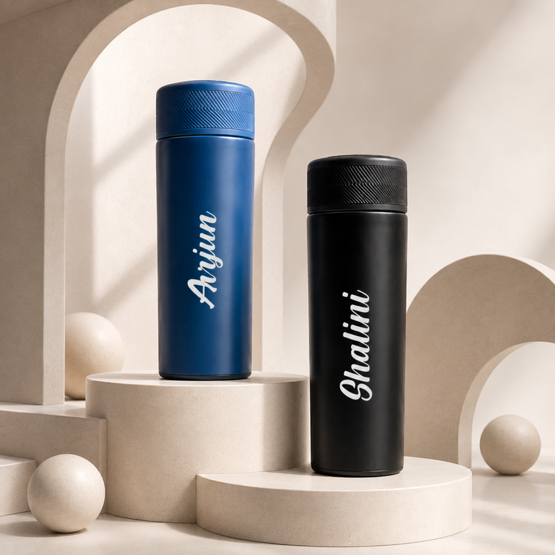 Grippo LED Flask | 500ml Personalized Hot & Cold Water Bottle with Temperature Display