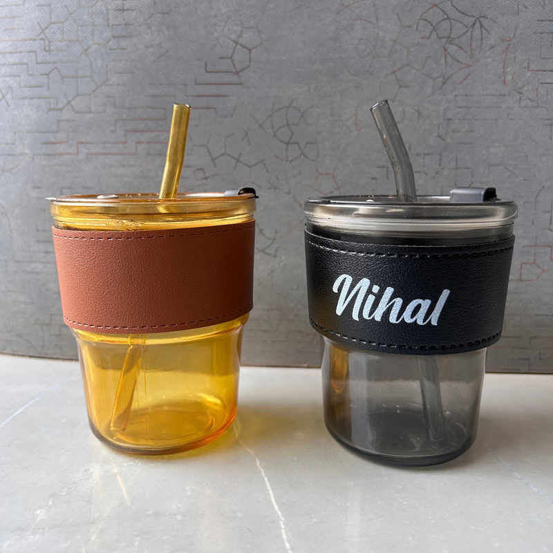 Personalised Glass Tumbler | 250ml Stylish Coffee Cup