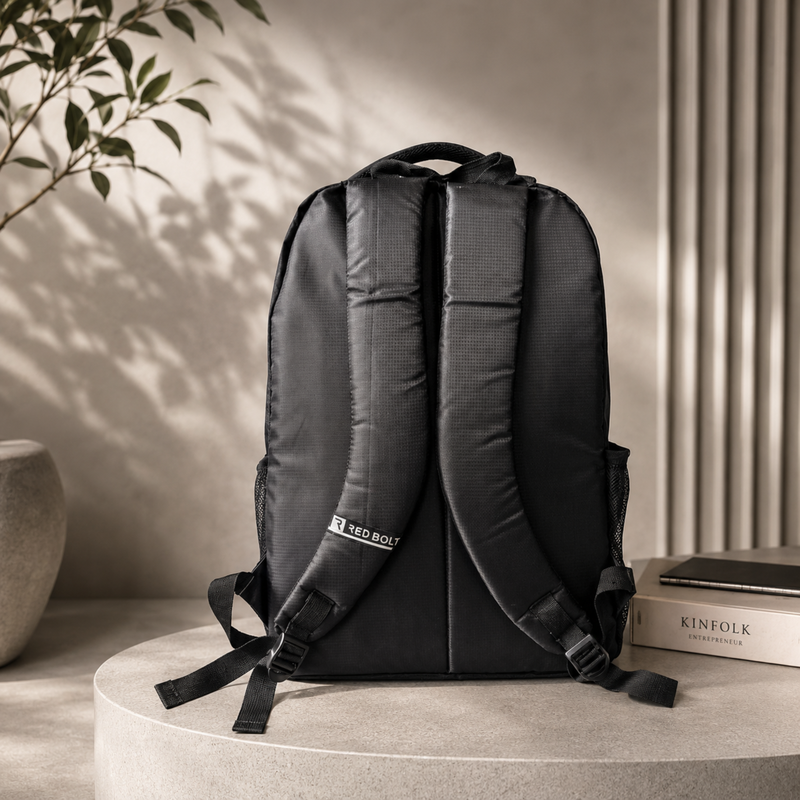 Personalised Black Laptop Backpack with Custom Name | Office and Travel Bag
