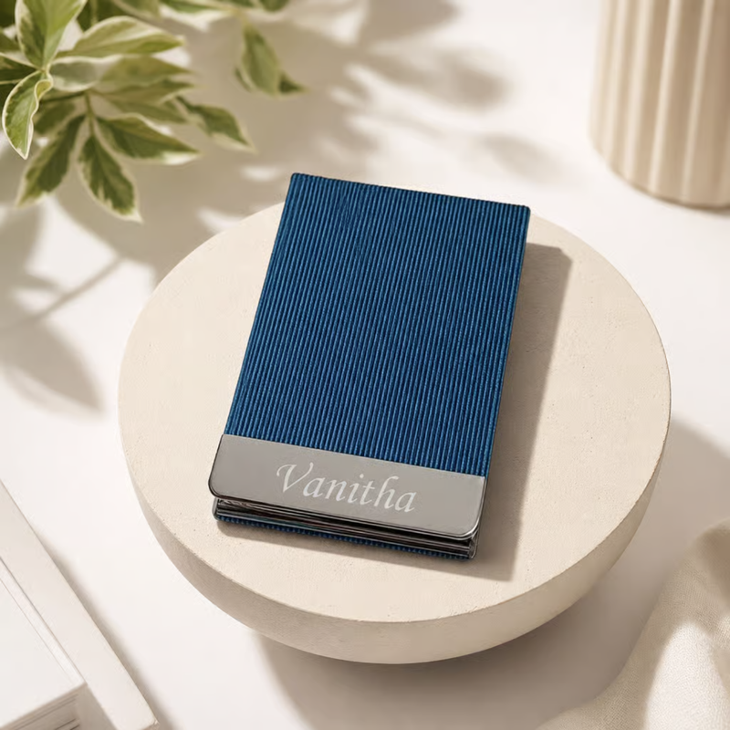 Customised RFID Card Holder 1.0 | Personalized RFID Blocking Metal Card Wallet | Slim Pop-Up Card Holder for Credit Cards, Debit Cards, ATM Cards & Visiting Cards | Compact Business Card Case with Name Engraving