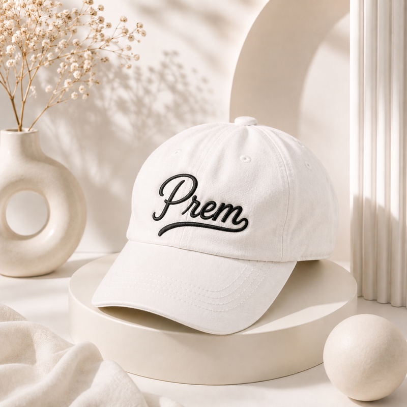 Customised Name Cap for Adults | Personalised Adjustable Cap | Velcro Strap Closure | Casual Wear Cap for Men & Women