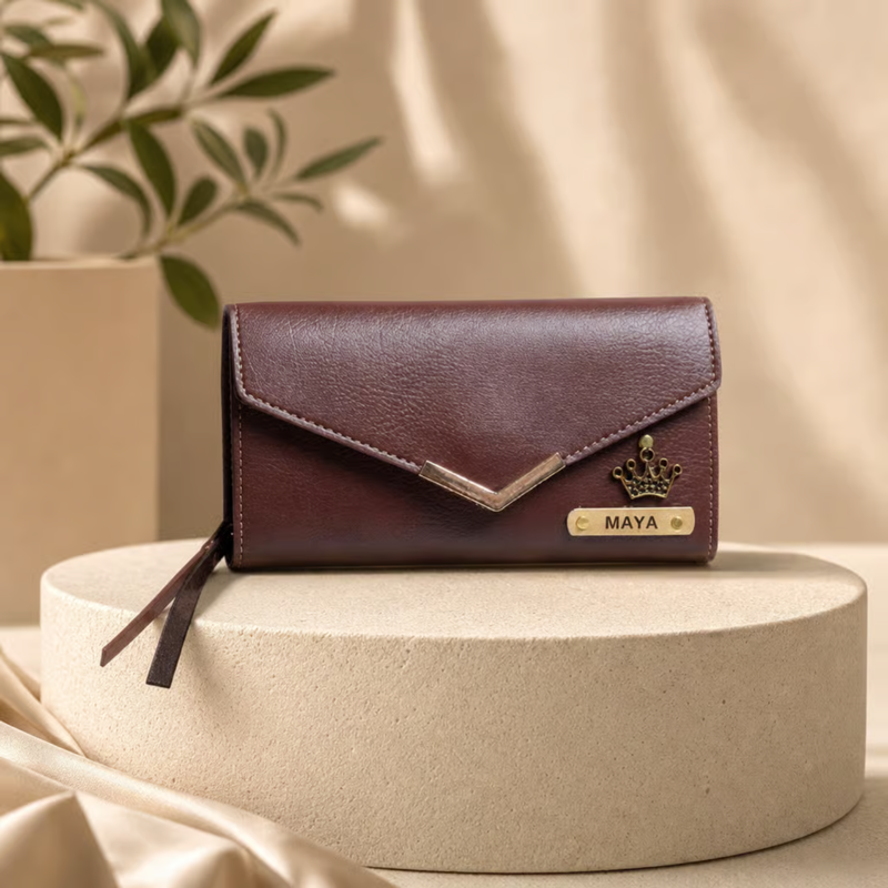 NEXON 1.0 Customizable Ladies Wallet | Personalized 3 Flap Women’s Wallet with Multiple Card, Cash & ID Compartments