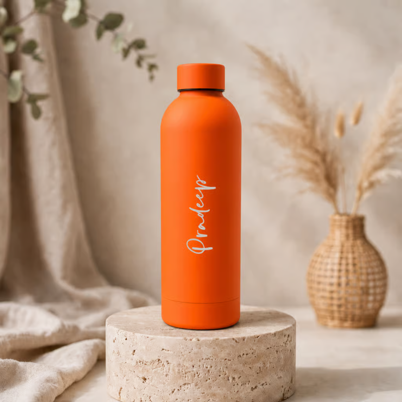 Personalized Solid Flask 500ml | Premium Hot & Cold Water Bottle | Custom Name Stainless Steel Insulated Flask for Office, Travel, Gym & Daily Use