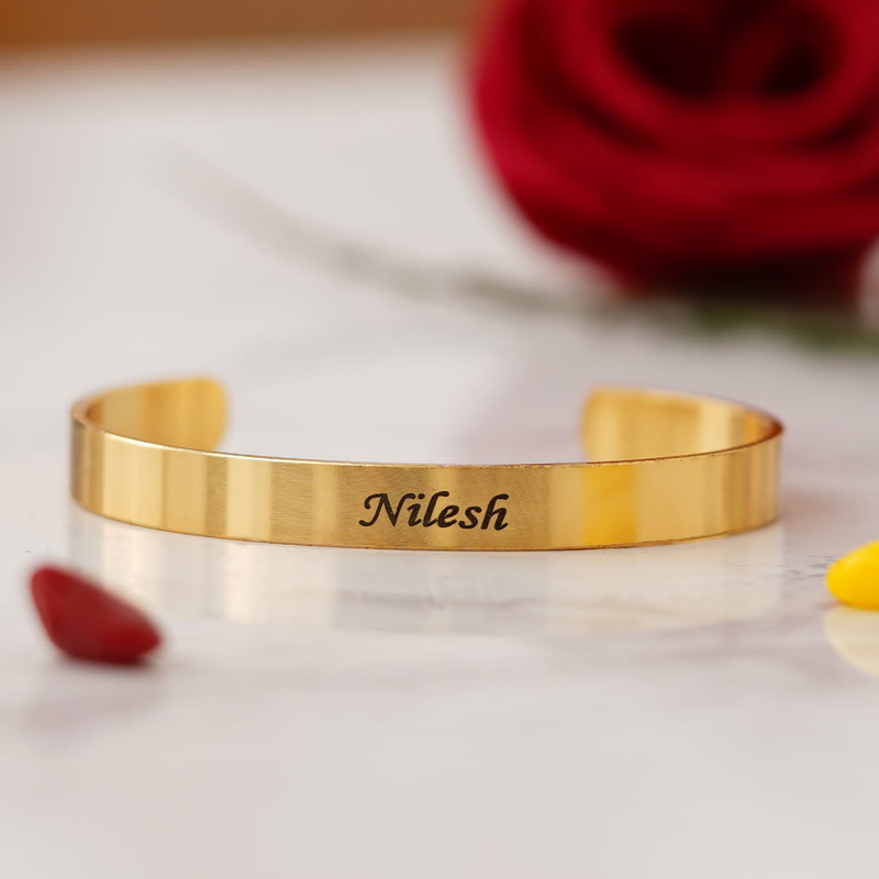 Personalized Kada & Bracelet Collection | Half Kada, Full Kada & Stylish Bracelet with Custom Name Engraving