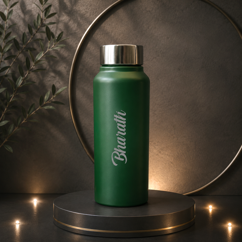 Dual Tone Personalized Water Bottle | 750ml Stylish Steel Bottle for Everyday Use