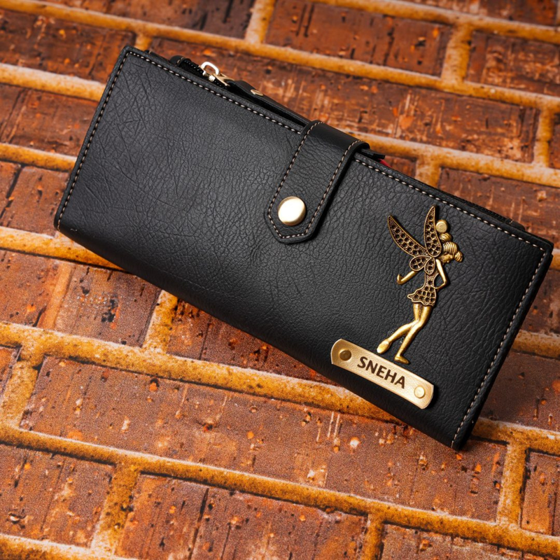 NEXON 2 Fold Customizable Ladies Wallet | Personalized Button Closure Women’s Wallet with Card & Cash Compartments