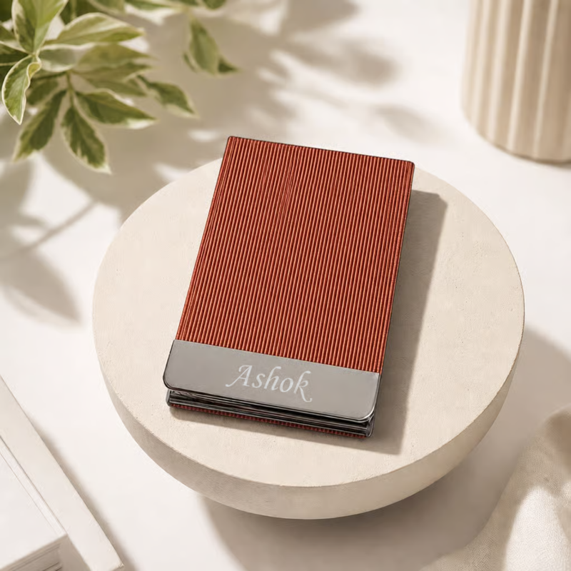 Customised RFID Card Holder 1.0 | Personalized RFID Blocking Metal Card Wallet | Slim Pop-Up Card Holder for Credit Cards, Debit Cards, ATM Cards & Visiting Cards | Compact Business Card Case with Name Engraving